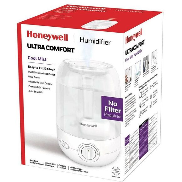 Open Box - Honeywell - Ultrasonic Egg Humidifier HUL545W White - Picture 2 of 5